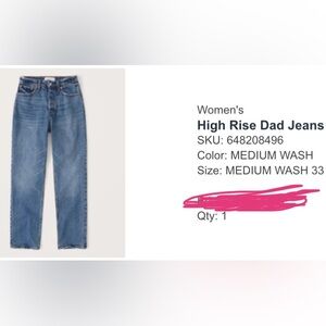 Abercrombie High Rise Dad Jeans
